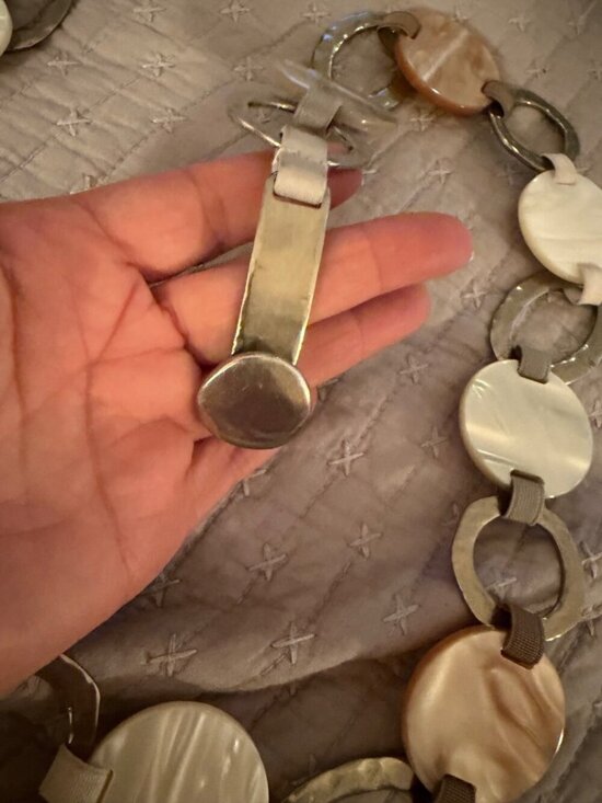 Suzi Roher Womens Silver Tone Discs Bohemian Circle-link Waist Belt OS Vintage main image 15